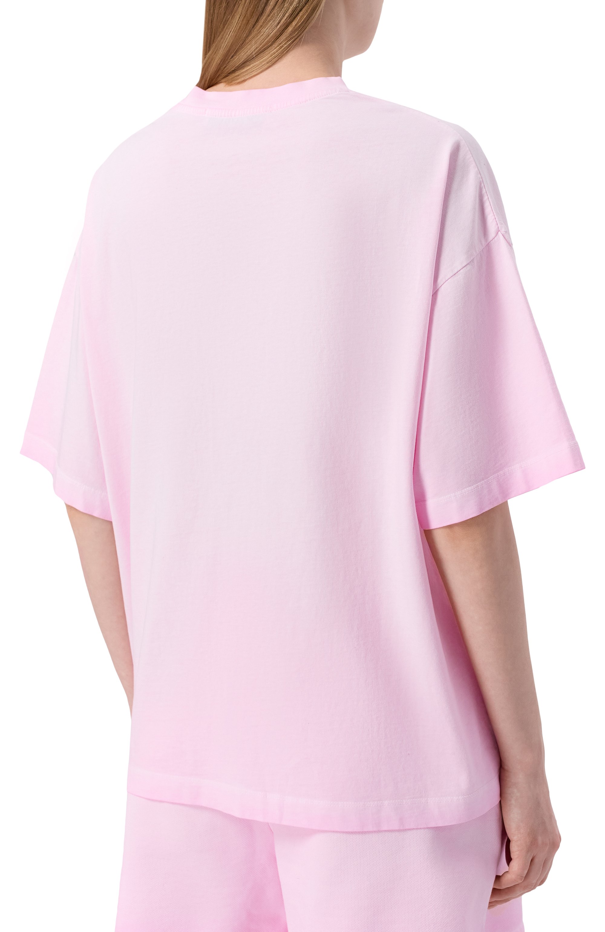 Хлопковая футболка MSGM розового цвета по цене 23300 руб., арт. 4041MDM141SE/267286, фото 4 Хлопковая футболка MSGM, арт. 4041MDM141SE/267286, фото 4