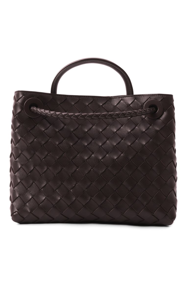 Женская сумка andiamo small BOTTEGA VENETA темно-коричневого цвета, арт. 766014 VCPP1 | Фото 6 (Размер: small; Материал: Натуральная кожа; Ремень/цепочка: На ремешке)