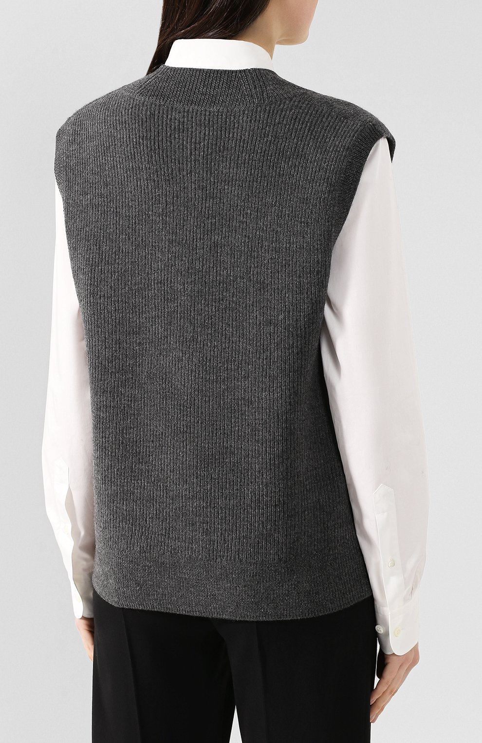 Шерстяной жилет DRIES VAN NOTEN темно-серого цвета по цене 34150 руб., арт. 192-31266-8702, фото 4 Шерстяной жилет DRIES VAN NOTEN, арт. 192-31266-8702, фото 4