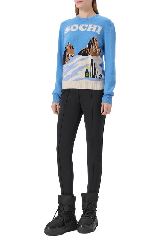 Пуловер из шерсти и вискозы MC2 Saint Barth QUE0018-04172I/NEW QUEEN C Голубой  QUE0018-04172I/NEW QUEEN C Фото 2