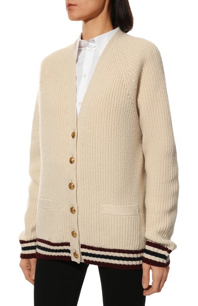 Кашемировый кардиган CELINE светло-бежевого цвета по цене 262500 руб., арт. 2A76P3340, фото 3 Кашемировый кардиган CELINE, арт. 2A76P3340, фото 3