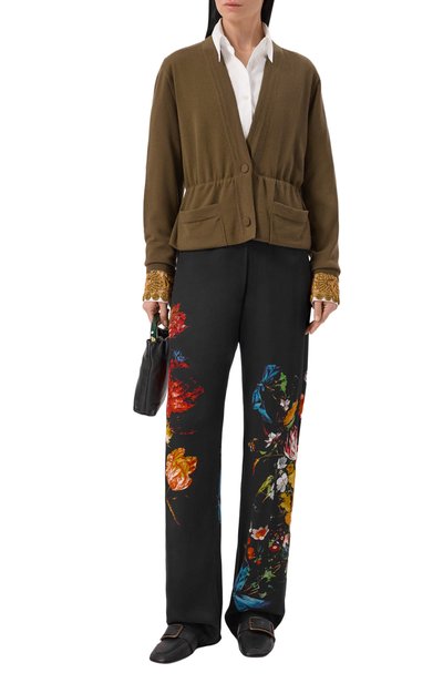 Шерстяной кардиган DRIES VAN NOTEN хаки цвета по цене 99500 руб., арт. 011218/4700, фото 2 Шерстяной кардиган DRIES VAN NOTEN, арт. 011218/4700, фото 2