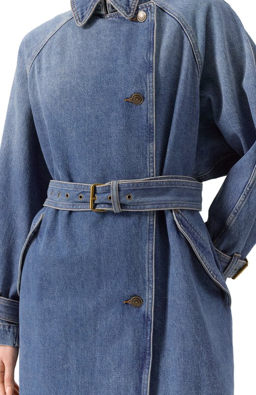 Джинсовый тренч Isabel Marant 25PMA0413FA/C1H01I Голубой  25PMA0413FA/C1H01I Фото 5