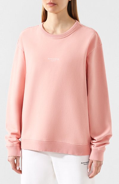 Хлопковый свитшот ACNE STUDIOS розового цвета по цене 35300 руб., арт. AI0045, фото 3 Хлопковый свитшот ACNE STUDIOS, арт. AI0045, фото 3