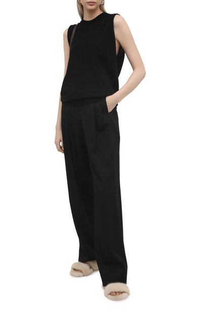 Сандалии из меха норки bleach SAINT LAURENT, арт. 649419/E0E00, фото 2