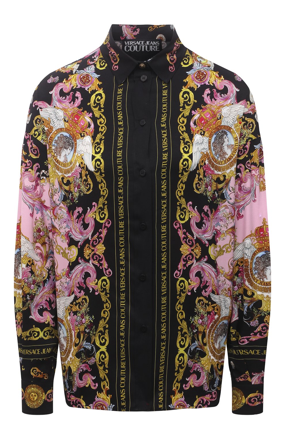 Рубашка из вискозы VERSACE JEANS COUTURE разноцветного цвета по цене 45250 руб., арт. B0HWA601-WDP211/S0229, фото 1 Рубашка из вискозы VERSACE JEANS COUTURE, арт. B0HWA601-WDP211/S0229, фото 1