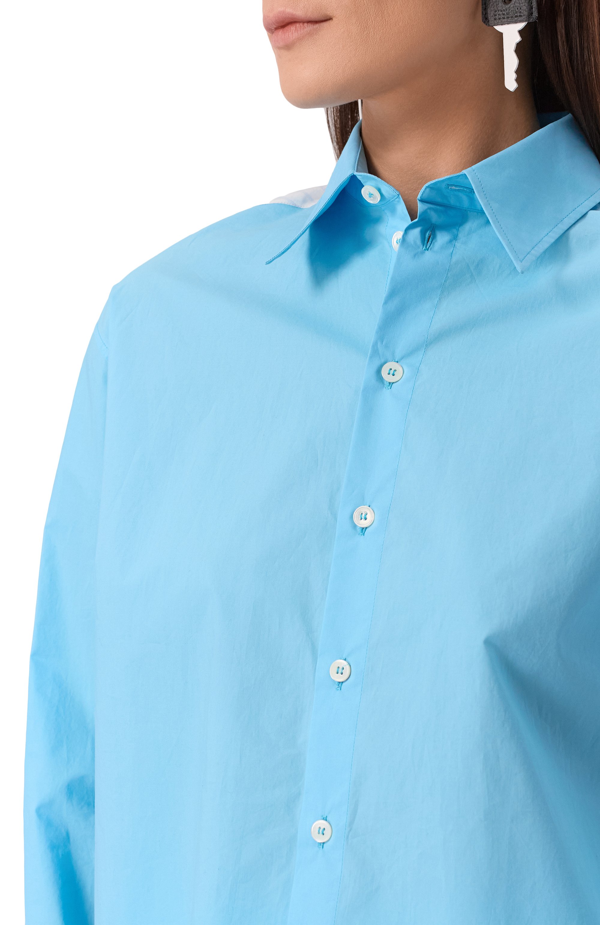 Хлопковая рубашка MM6, арт. S52DT0042/M35256, фото 5