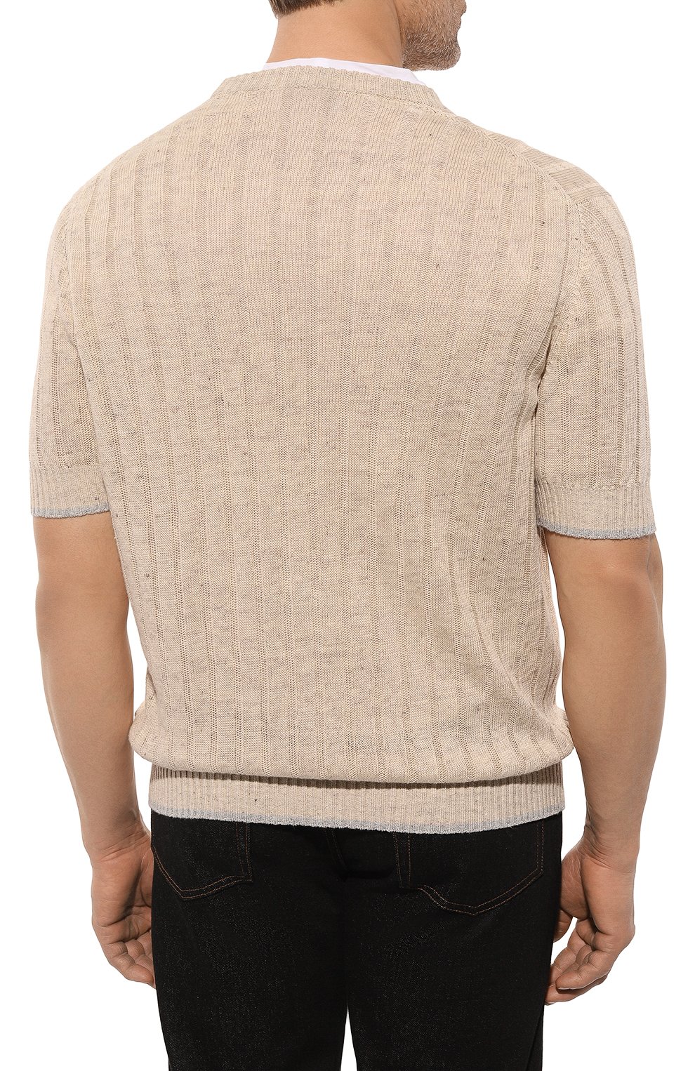 Джемпер изо льна и хлопка BRUNELLO CUCINELLI, арт. M2L70B2273, фото 4