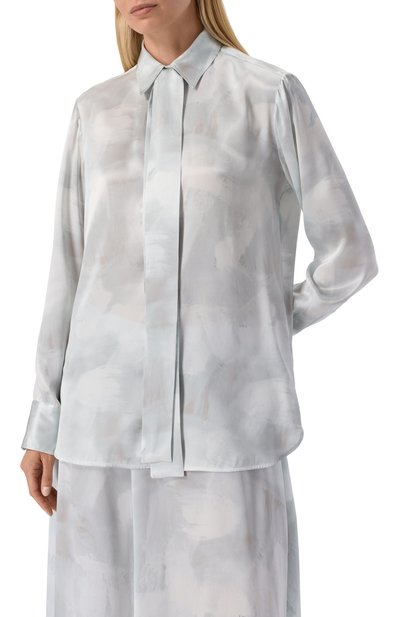 Атласная блузка KITON, арт. D48407K0926E02_1, фото 3