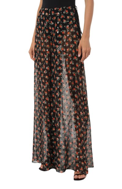 Шелковые брюки ULYANA SERGEENKO черного цвета по цене 110000 руб., арт. PNT001SS23Morocco3166т22, фото 3 Шелковые брюки ULYANA SERGEENKO, арт. PNT001SS23Morocco3166т22, фото 3