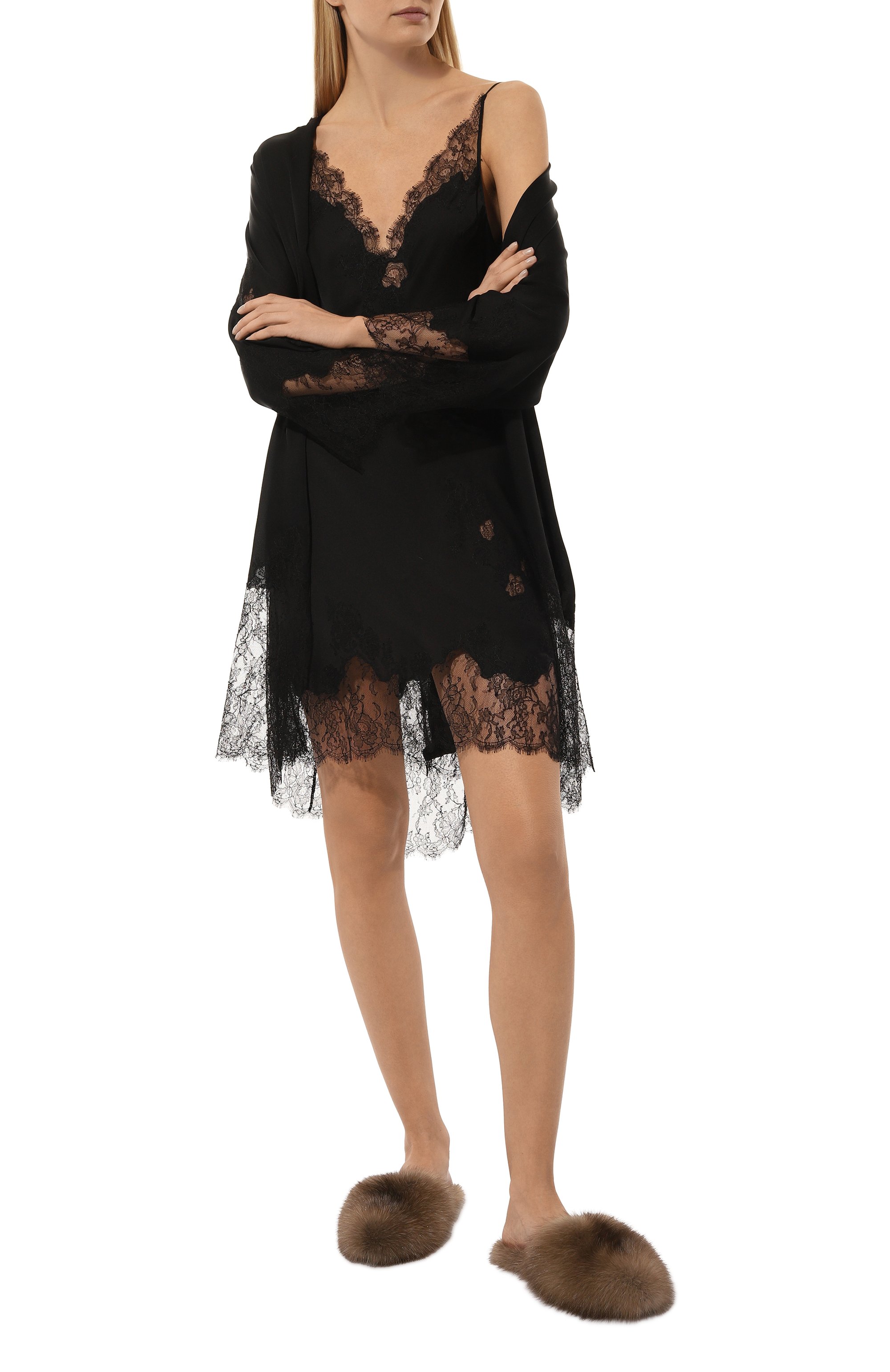 Шелковый халат CARINE GILSON, арт. EL0960DP, фото 2