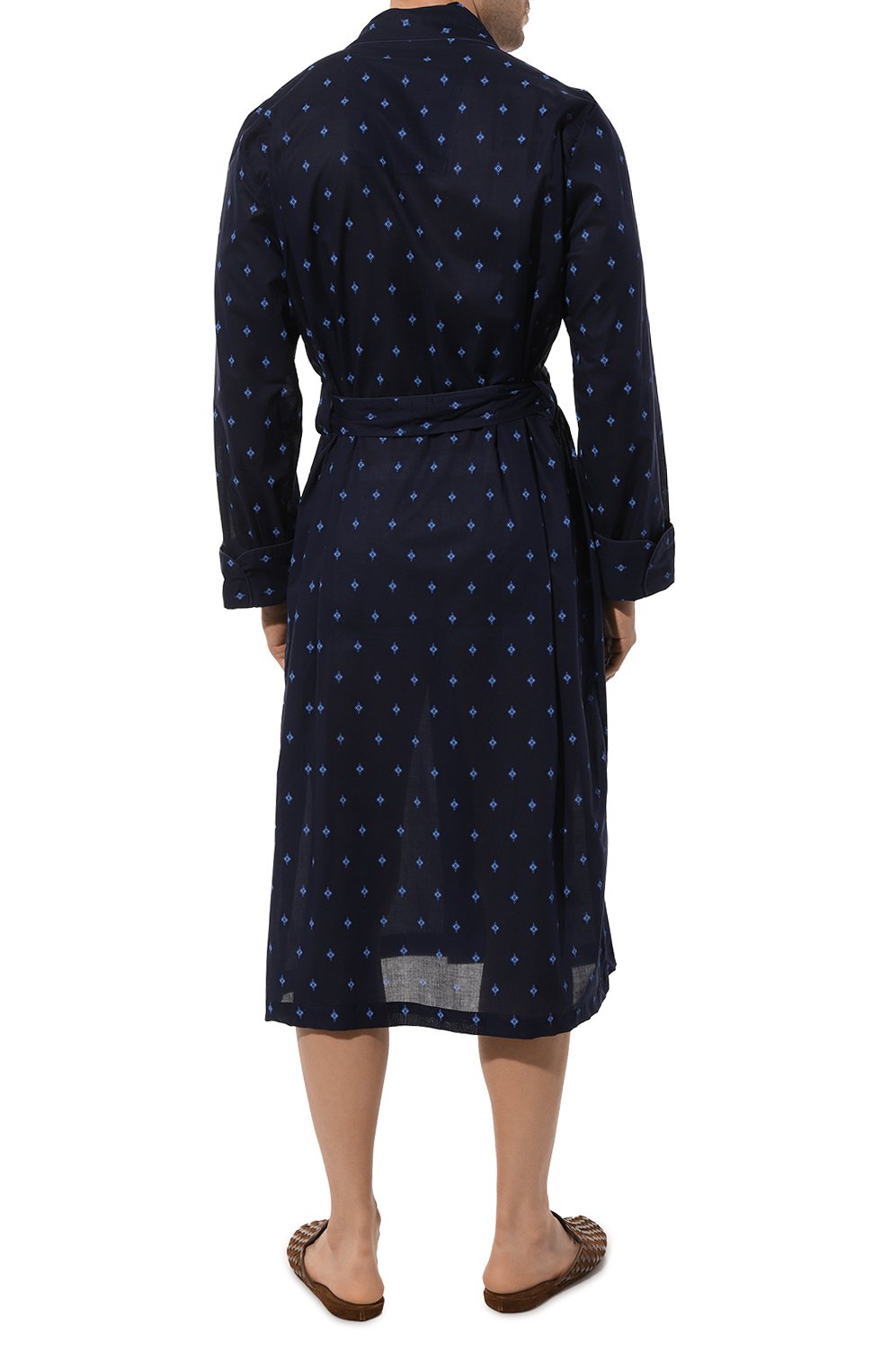 Хлопковый халат DEREK ROSE темно-синего цвета по цене 39500 руб., арт. 5505, фото 4 Хлопковый халат DEREK ROSE, арт. 5505, фото 4