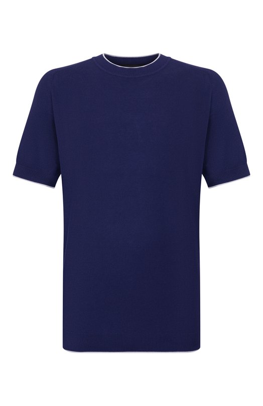 Хлопковый джемпер Kiton UMM0762 Синий UMM0762