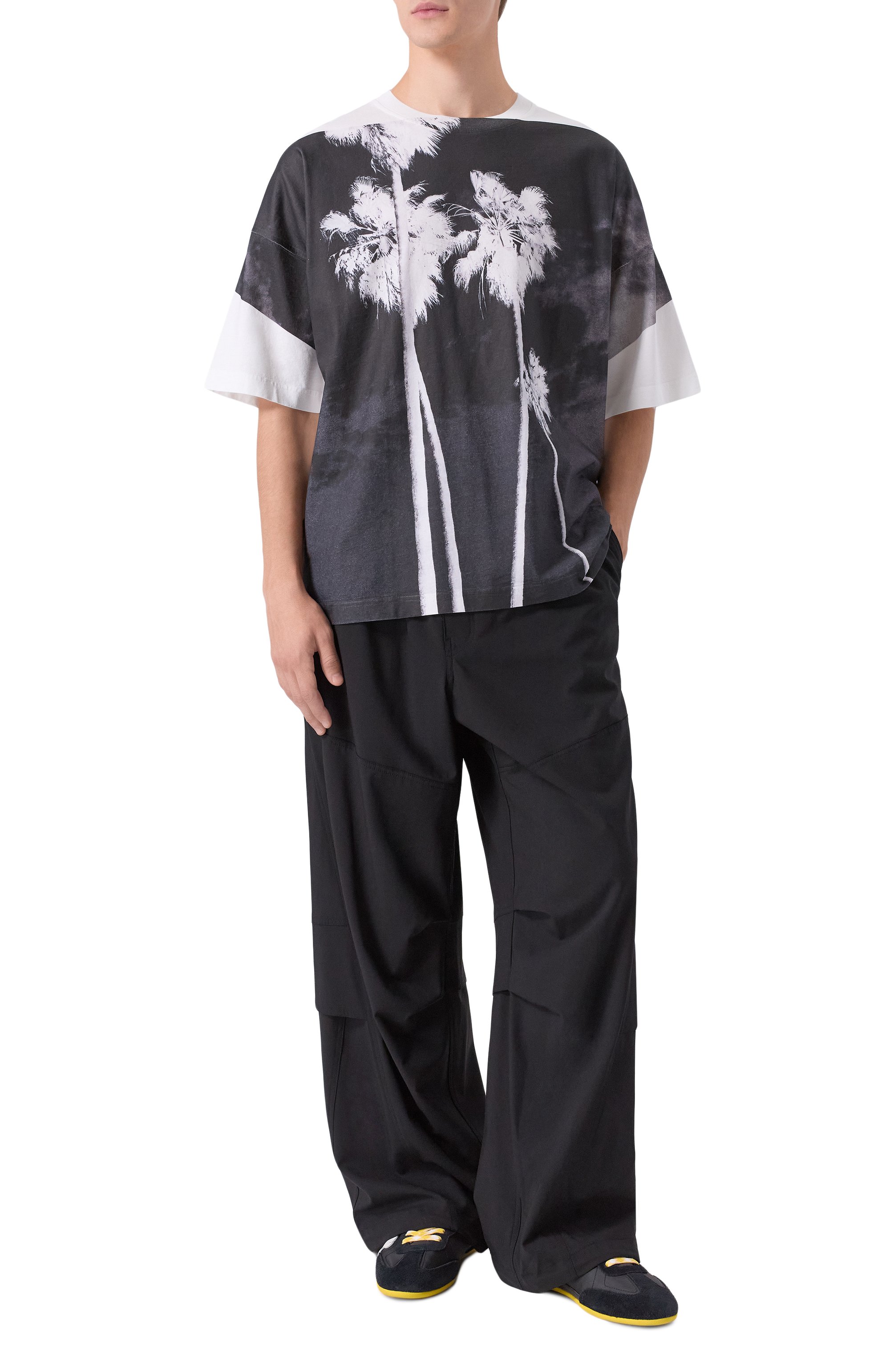 Хлопковая футболка PALM ANGELS, арт. PMAA10DF25JER001, фото 2