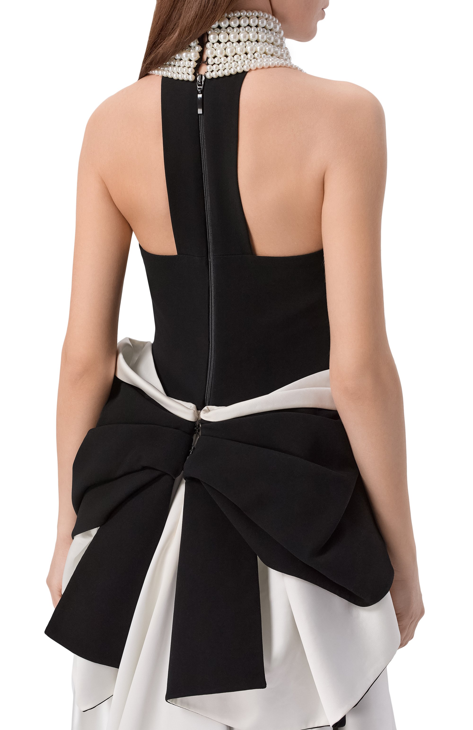 Платье из вискозы KAMILLA PURSHIE черно-белого цвета по цене 325000 руб., арт. KP 2024/6, фото 4 Платье из вискозы KAMILLA PURSHIE, арт. KP 2024/6, фото 4