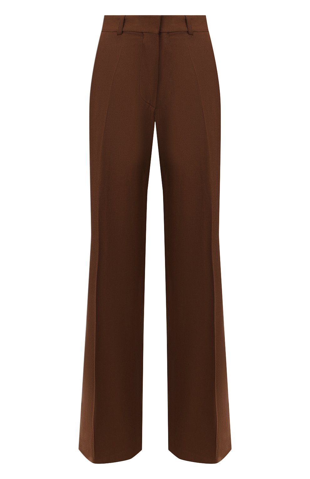Шерстяные брюки VICTORIA BECKHAM коричневого цвета по цене 85550 руб., арт. 1220WTR001258B, фото 1 Шерстяные брюки VICTORIA BECKHAM, арт. 1220WTR001258B, фото 1