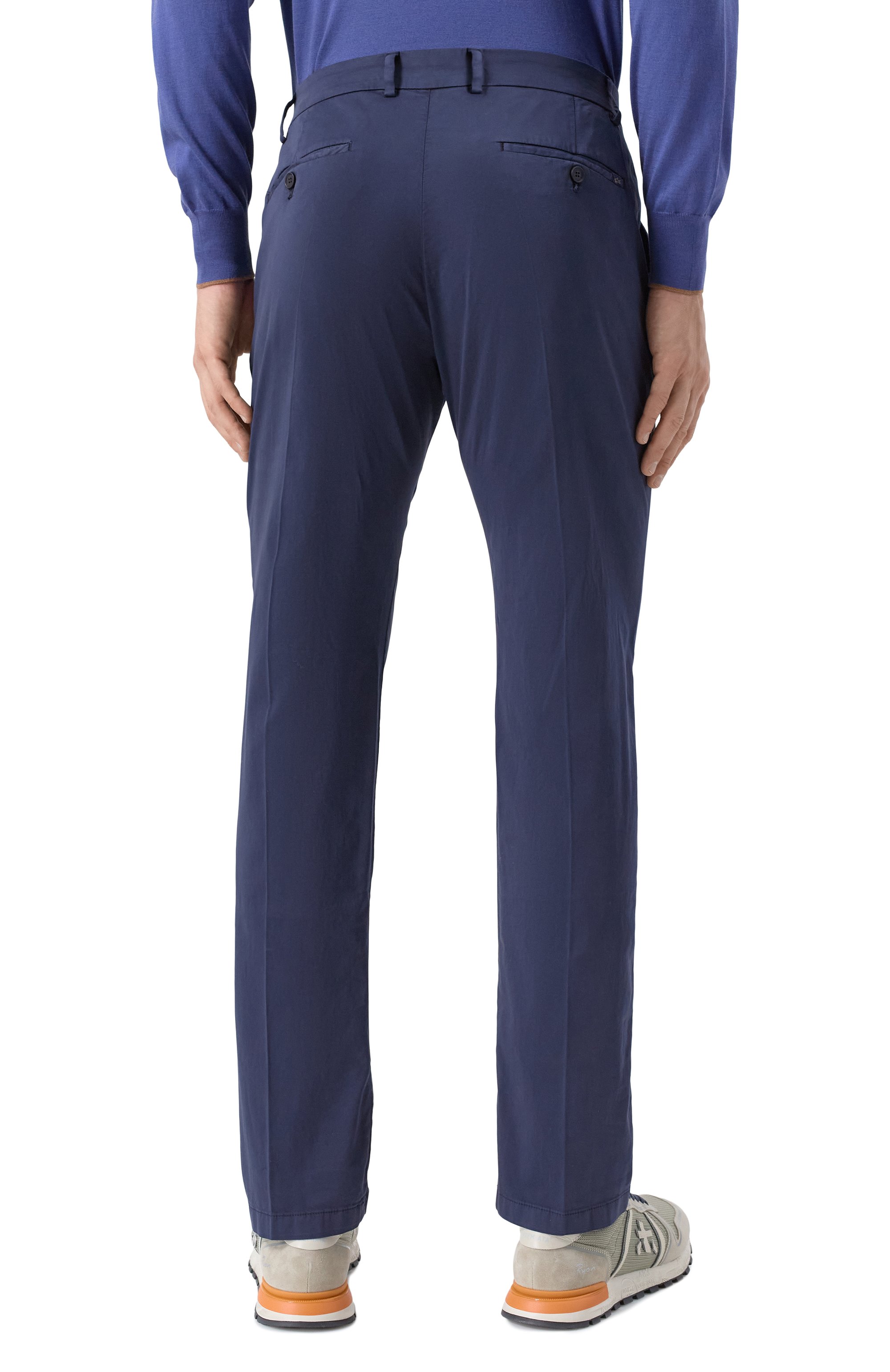 Брюки из хлопка и шелка PAUL&SHARK, арт. 25414043, фото 4