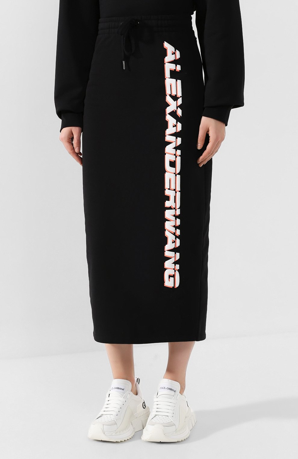 Хлопковая юбка ALEXANDERWANG.T черного цвета по цене 34750 руб., арт. 4CC2195001, фото 3 Хлопковая юбка ALEXANDERWANG.T, арт. 4CC2195001, фото 3