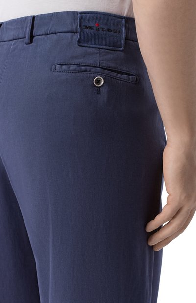 Брюки из лиоцелла KITON синего цвета по цене 141000 руб., арт. UFPPELK0606H, фото 5 Брюки из лиоцелла KITON, арт. UFPPELK0606H, фото 5