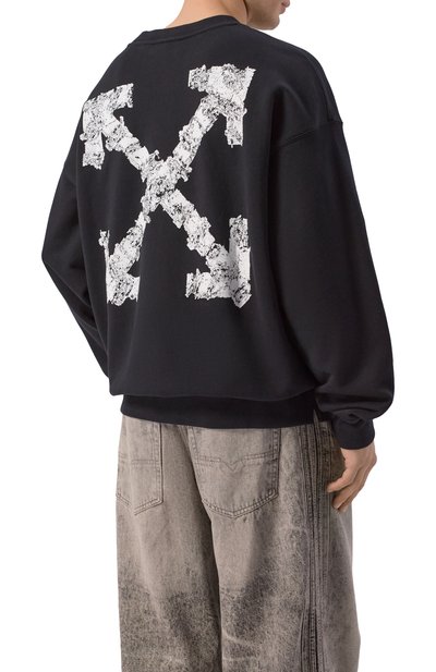 Хлопковый свитшот OFF-WHITE, арт. 0MBA054S26FLE002, фото 4
