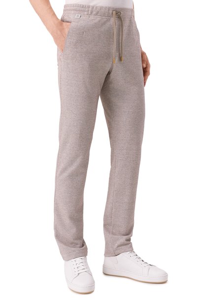 Брюки изо льна и хлопка CAPOBIANCO, арт. 18M735.LUR0., фото 3