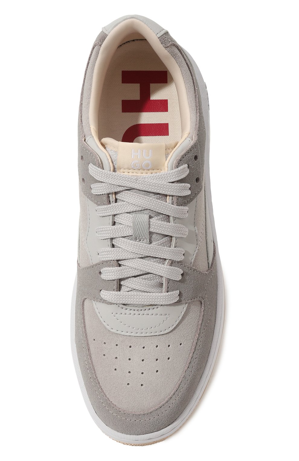 Замшевые кеды HUGO серого цвета по цене 25900 руб., арт. 50513185, фото 6 Замшевые кеды HUGO, арт. 50513185, фото 6