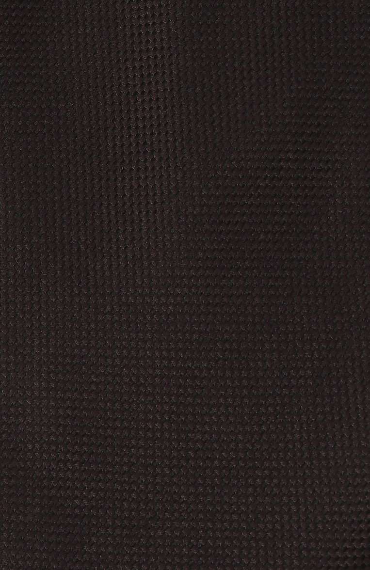Мужской шелковый галстук ZEGNA темно-коричневого цвета, арт. 1P8/Z8D00TA8 | Фото 4 (Материал: Текстиль, Шелк; Материал сплава: Проставлено; Нос: Не проставлено; Принт: Без принта)
