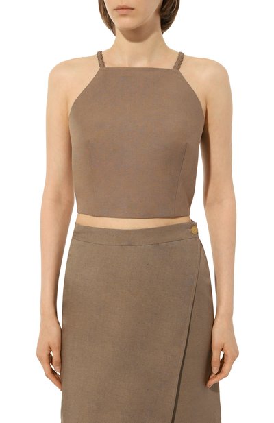 Топ OLOLOL темно-бежевого цвета по цене 19000 руб., арт. OLTP013/9007.103/S23, фото 3 Топ OLOLOL, арт. OLTP013/9007.103/S23, фото 3