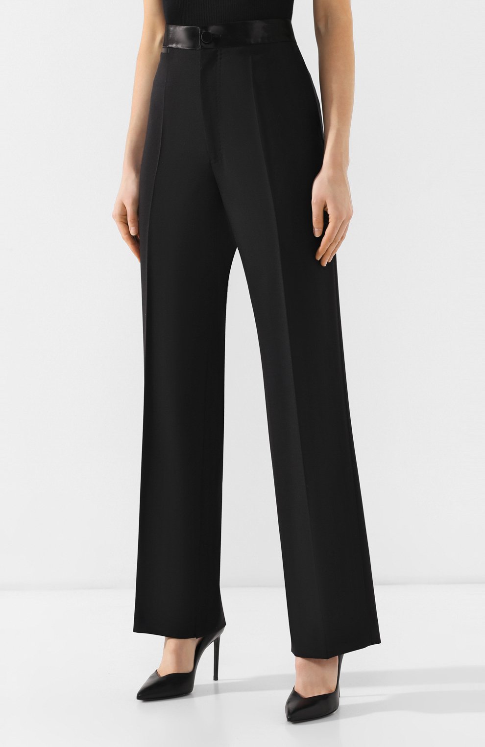Брюки со стрелками HELMUT LANG черного цвета по цене 55150 руб., арт. I09HW205, фото 3 Брюки со стрелками HELMUT LANG, арт. I09HW205, фото 3