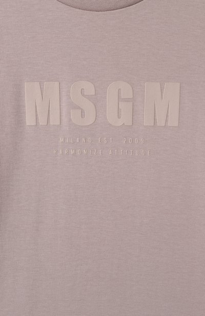 Хлопковая футболка MSGM KIDS, арт. S5MSJUTH170, фото 3