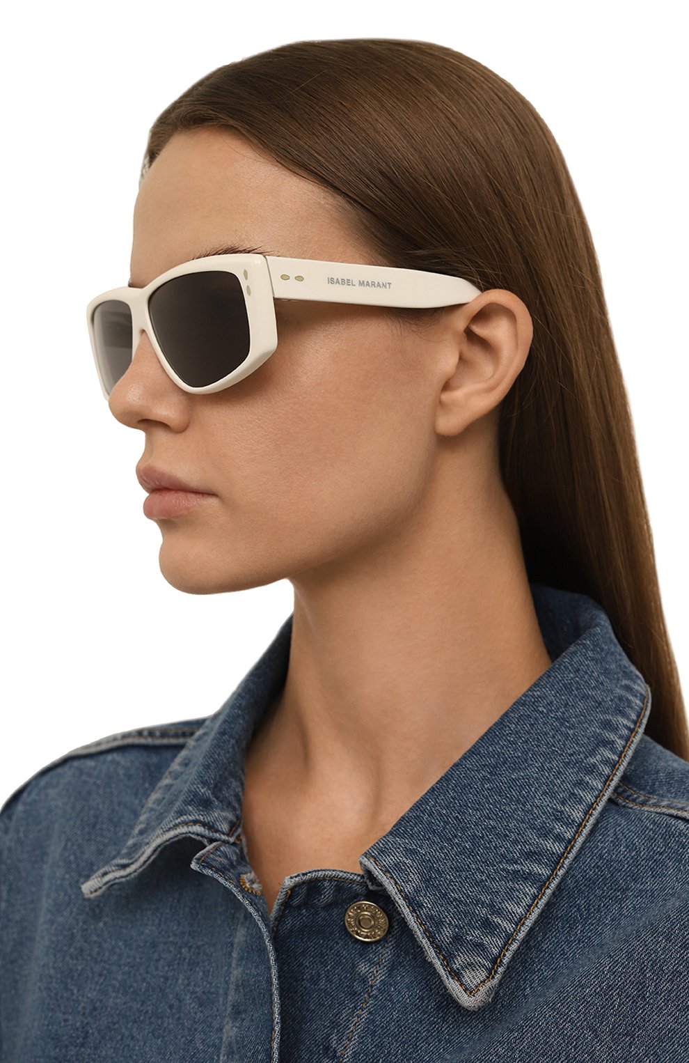 Солнцезащитные очки ISABEL MARANT белого цвета по цене 23600 руб., арт. IM0106 SZJ, фото 2 Солнцезащитные очки ISABEL MARANT, арт. IM0106 SZJ, фото 2