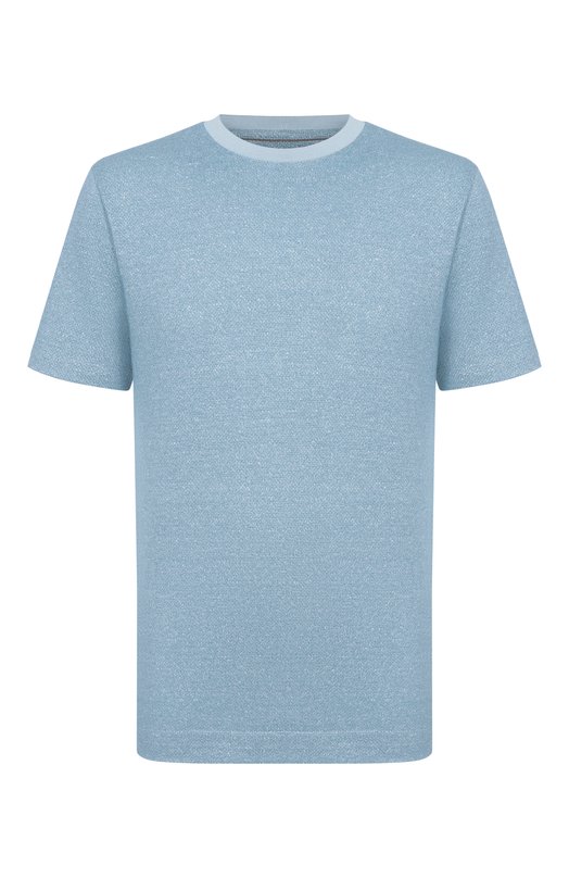 Футболка из хлопка и льна BOSS Camel 50560028 Голубой 50560028