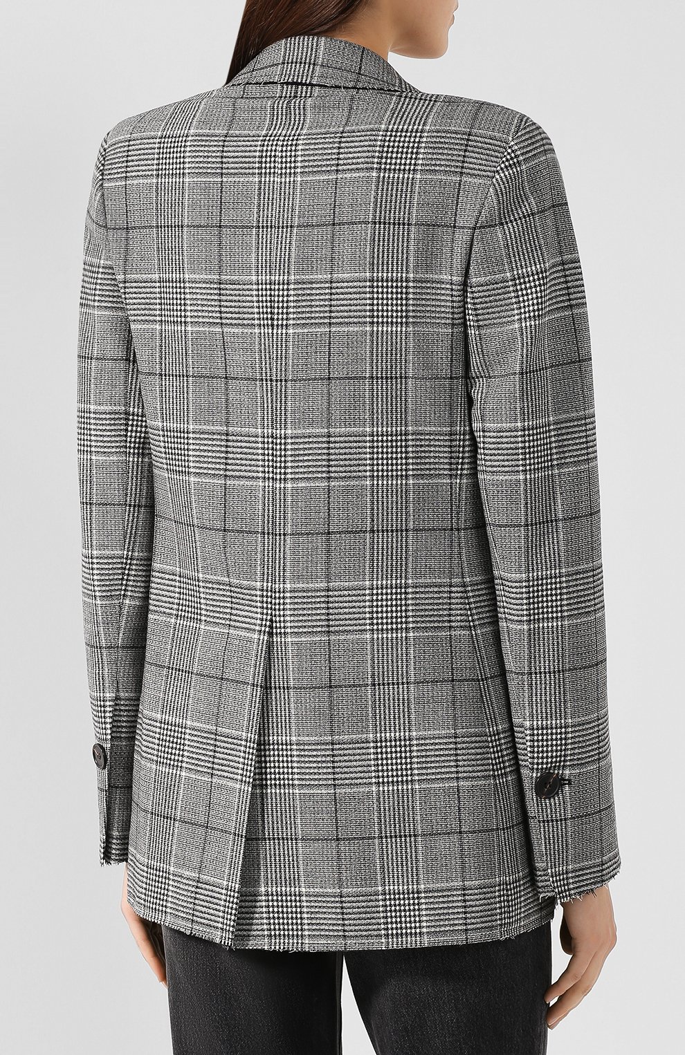Шерстяной жакет PROENZA SCHOULER черно-белого цвета по цене 177000 руб., арт. R1932007-AW078, фото 4 Шерстяной жакет PROENZA SCHOULER, арт. R1932007-AW078, фото 4