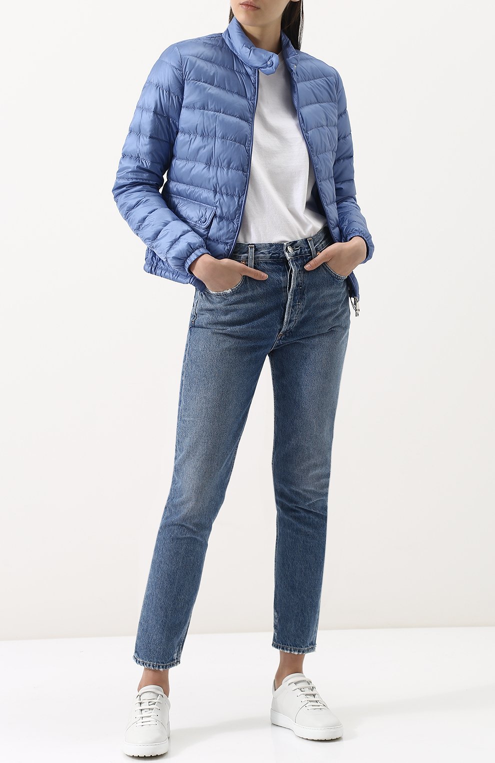 Стеганый пуховик с воротником-стойкой MONCLER, арт. D1-093-45379-99-53048, фото 2