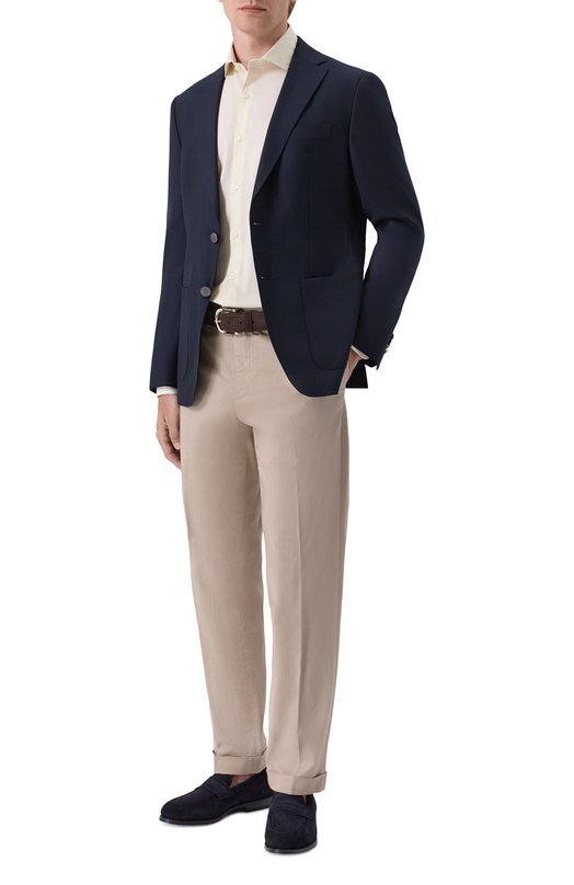 Шерстяной пиджак BOSS 50556824 Синий  50556824 Фото 3