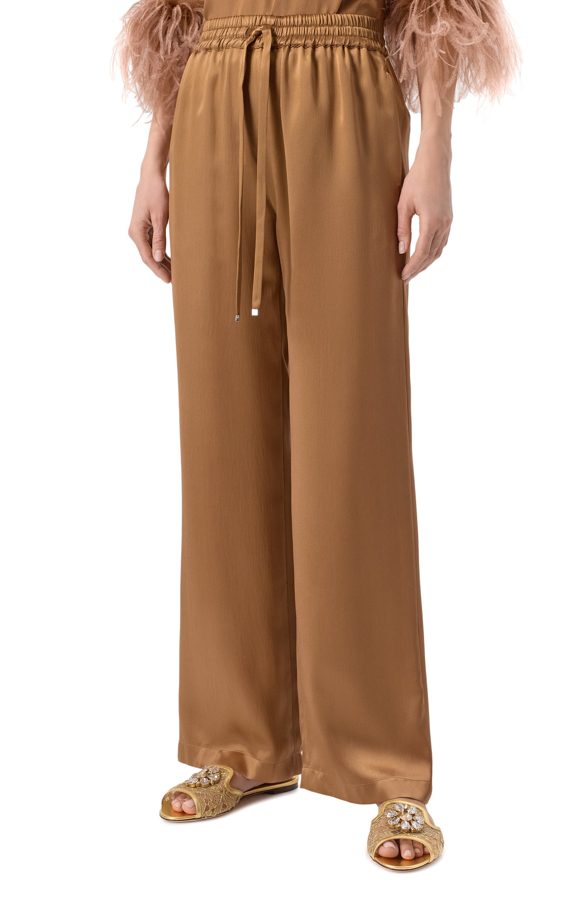 Шелковые брюки DOLCE & GABBANA, арт. FTC9FT/FU1NU, фото 3