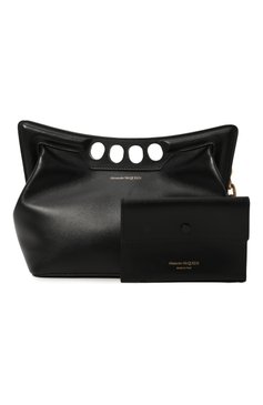 Женская сумка peak ALEXANDER MCQUEEN черного цвета, арт. 743091/1BLGN | Фото 7 (Материал: Натуральная кожа; Размер: medium)
