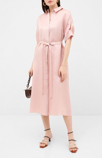 Шелковое платье TEGIN розового цвета по цене 47000 руб., арт. SD2095R, фото 2 Шелковое платье TEGIN, арт. SD2095R, фото 2