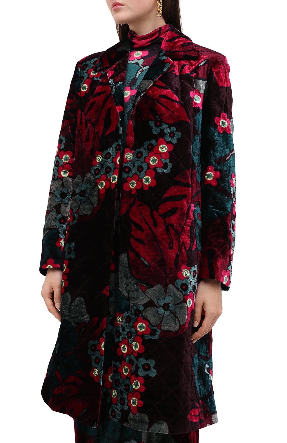 Пальто из вискозы и шелка DRIES VAN NOTEN, арт. 202-30268-1510, фото 4