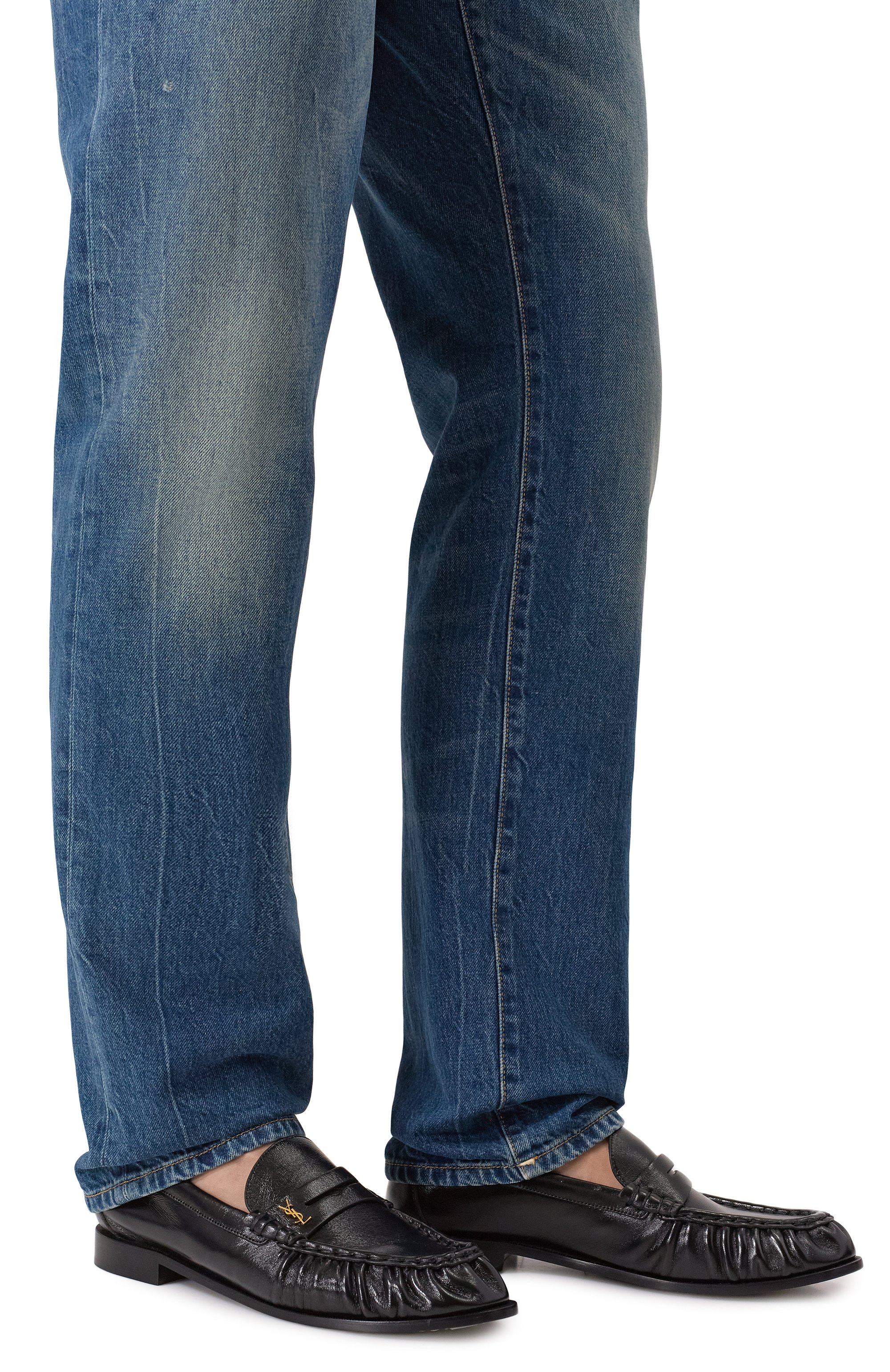 Кожаные пенни-лоферы SAINT LAURENT, арт. 775867/AA00K, фото 3