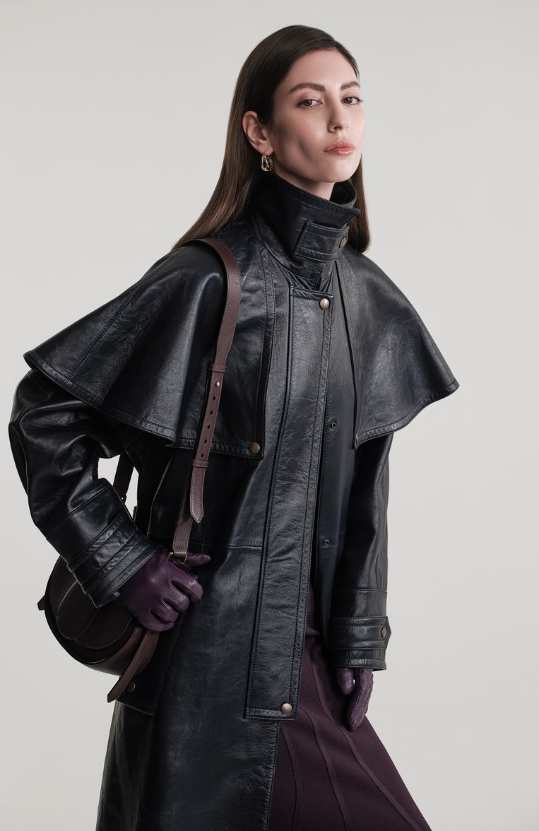 Женская сумка ride CHLOÉ черного цвета, а�рт. CHC25SS582032 | Фото 8 (Ремень/цепочка: На ремешке; Материал: Натуральная кожа; Размер: small)