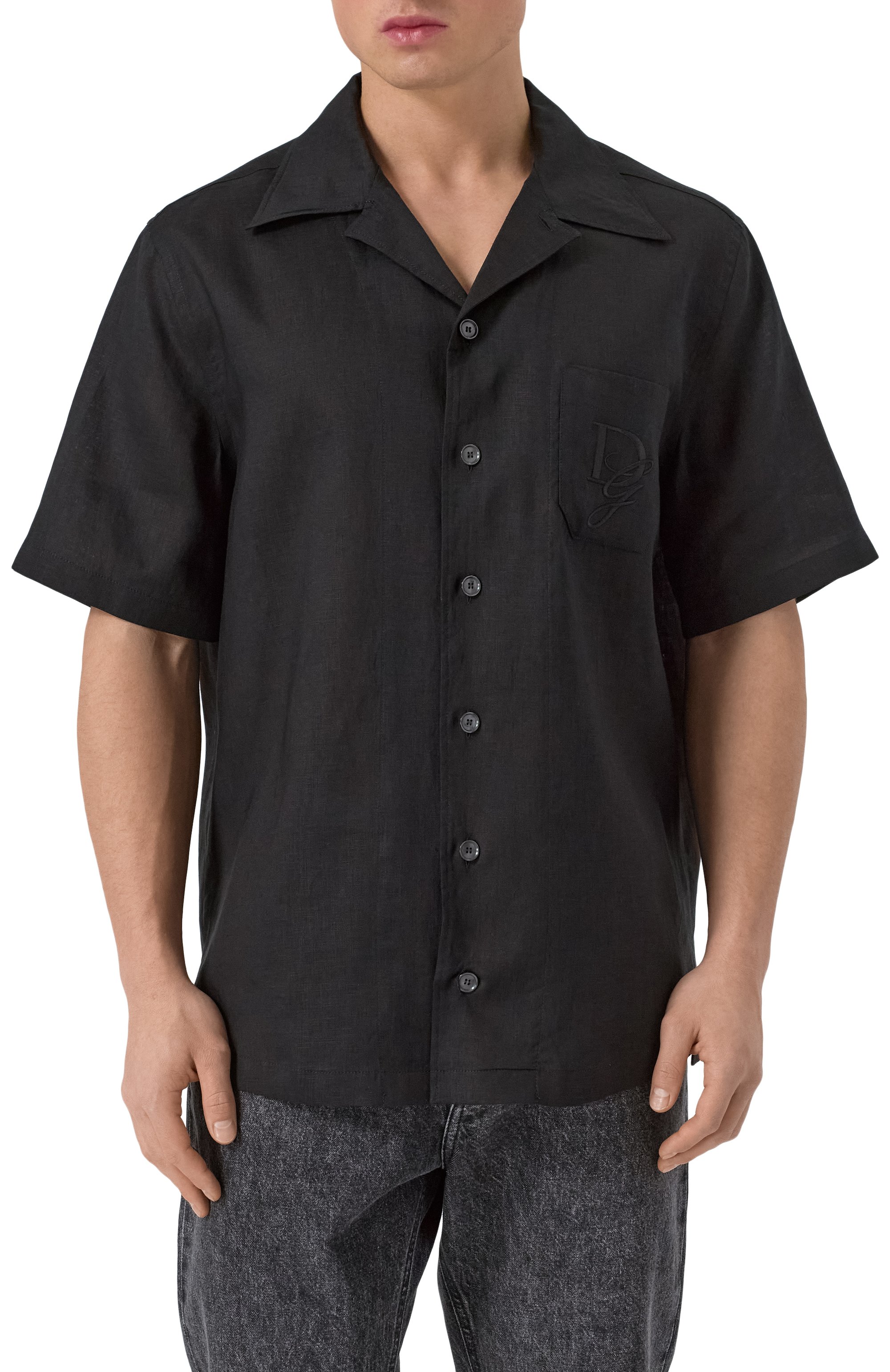 Льняная рубашка DOLCE & GABBANA, арт. G5JH9Z/FU4IK, фото 3