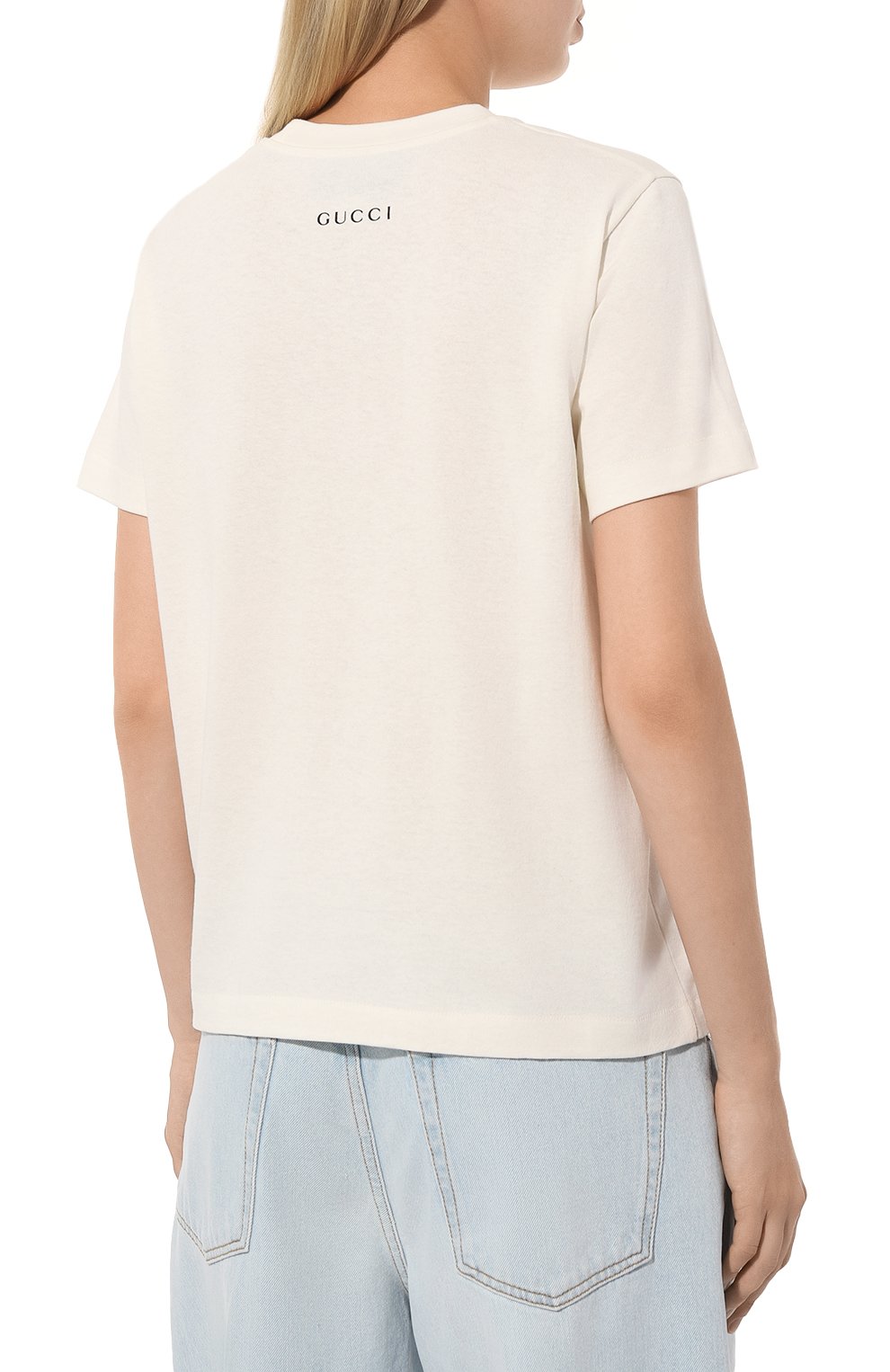 Хлопковая футболка GUCCI, арт. 580762 XJC0I, фото 4