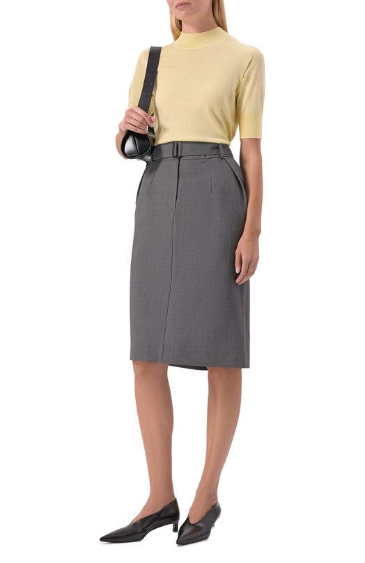 Пуловер из кашемира и шерсти Jil Sander J01GP0004-J14501 Жёлтый  J01GP0004-J14501 Фото 2