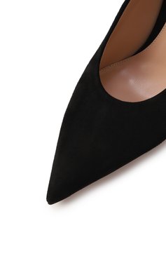 Женские замшевые туфли robbie 85 GIANVITO ROSSI черного цвета, арт. G22277.85RIC.CAMNER0 | Фото 7 (Драгоценные камни: Проставлено; Подошва: Плоская; Материал сплава: Проставлено; Каблук высота: Высокий; Материал внутренний: Натуральная кожа; Каблук тип: Шпилька; Материал внешний: Замша, Натуральная кожа)