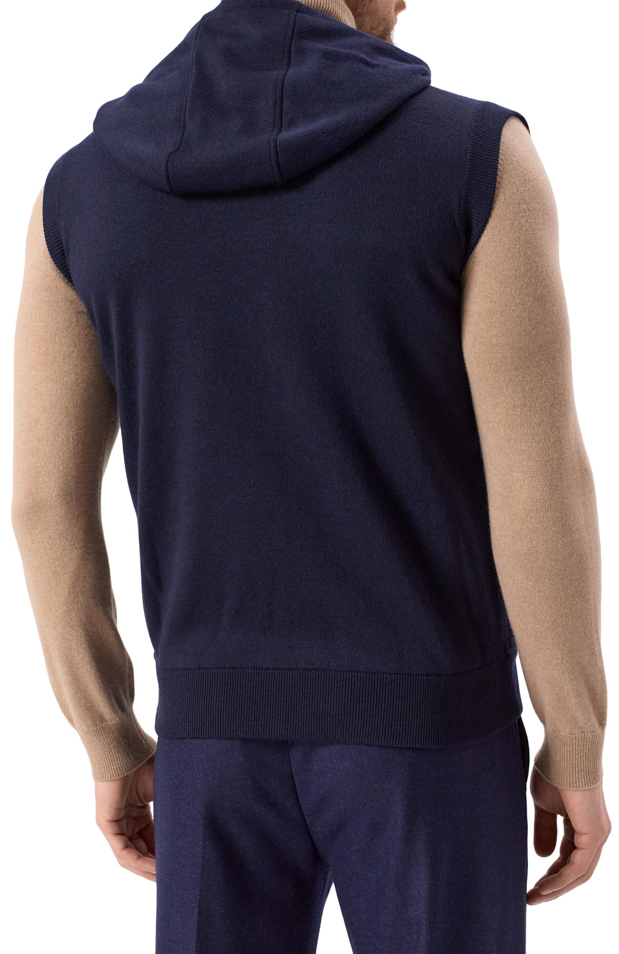 Комбинированный жилет ZILLI темно-синего цвета по цене 458500 руб., арт. JSS006M0270VPDD00/68, фото 4 Комбинированный жилет ZILLI, арт. JSS006M0270VPDD00/68, фото 4