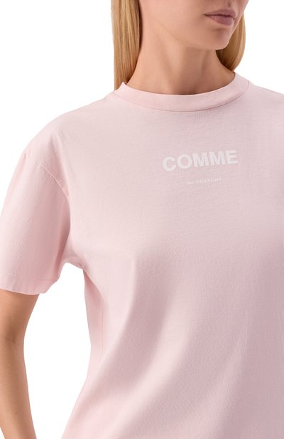 Хлопковая футболка COMME DES FUCKDOWN розового цвета по цене 8710 руб., арт. CFABW01582, фото 5 Хлопковая футболка COMME DES FUCKDOWN, арт. CFABW01582, фото 5