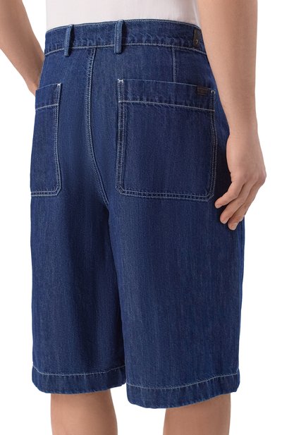 Джинсовые шорты 7 FOR ALL MANKIND темно-синего цвета по цене 22300 руб., арт. 7T6Y0U03-3BJ, фото 4 Джинсовые шорты 7 FOR ALL MANKIND, арт. 7T6Y0U03-3BJ, фото 4