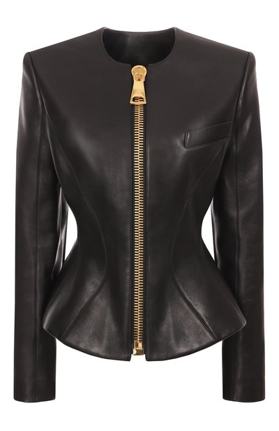 Женская кожаная куртка BALMAIN, арт. FF0SK691/LC62