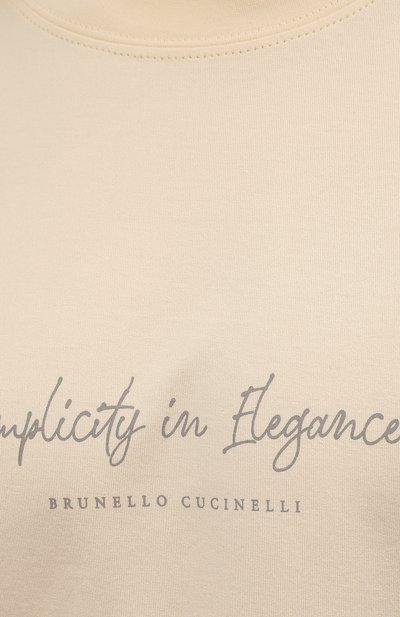 Хлопковая футболка BRUNELLO CUCINELLI, арт. M0T618410, фото 5